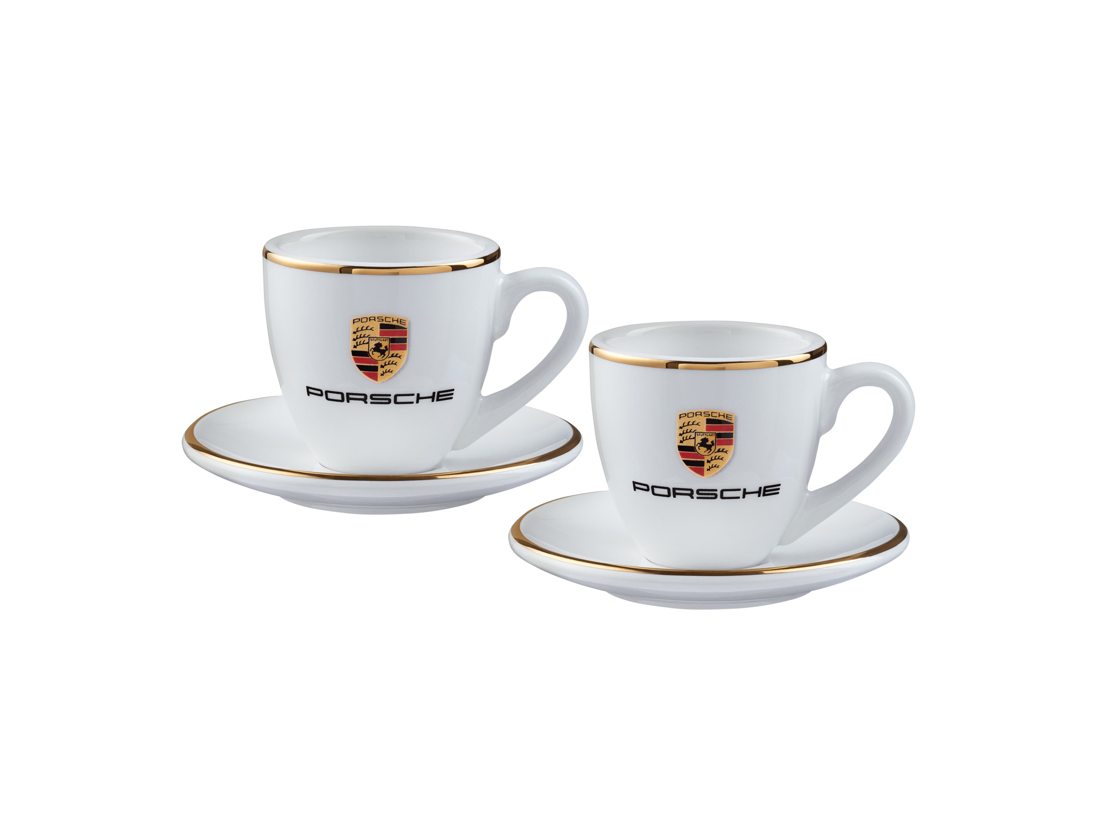 Porsche Crest Espresso cup set 2 QTY